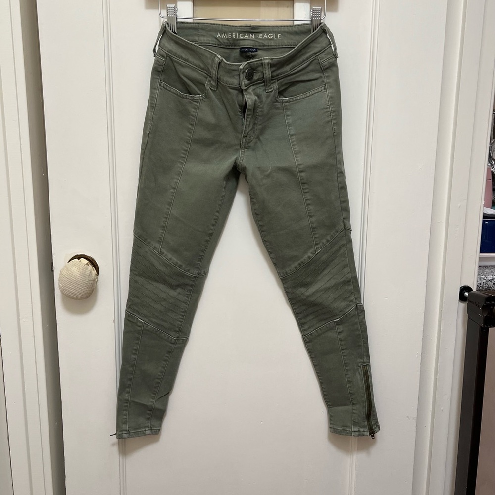 American eagle skinny moto jegging